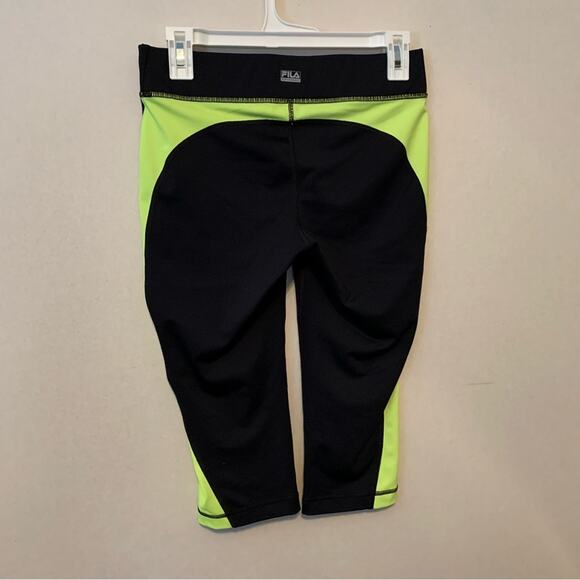 Fila Black Crop Yellow Leggings - Picture 4 of 4